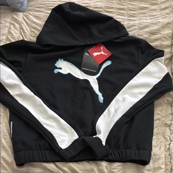 Puma Black and White Hoodie - XS - NEW - Picture 1 of 8